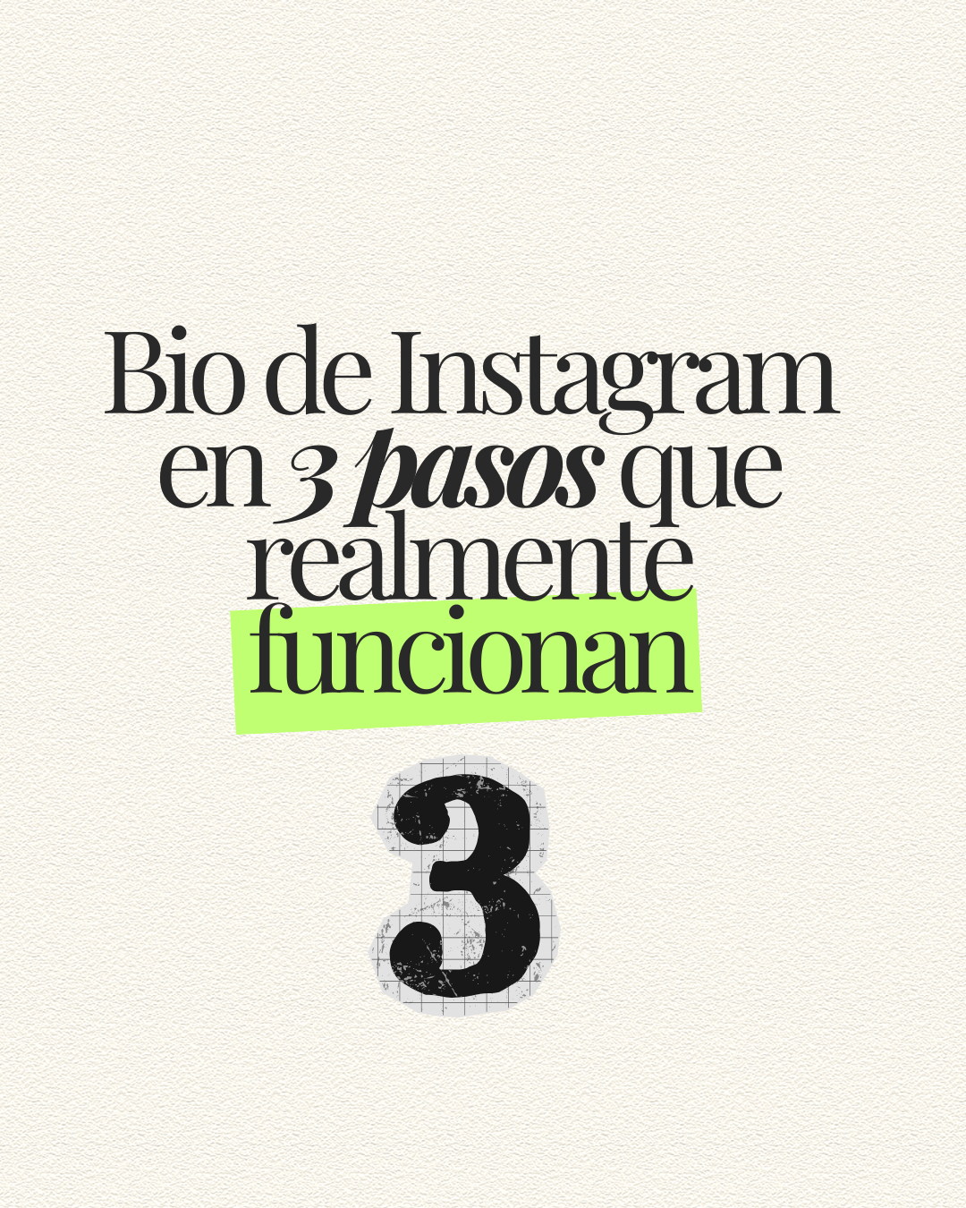 Bio de Instagram en 3 pasos que realmente funcionan